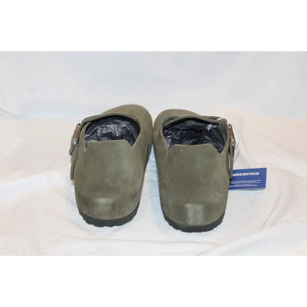 Birkenstock London Men's BS Black Suede Sandals DRIED THYME EU 43 REGULAR‎ US 10